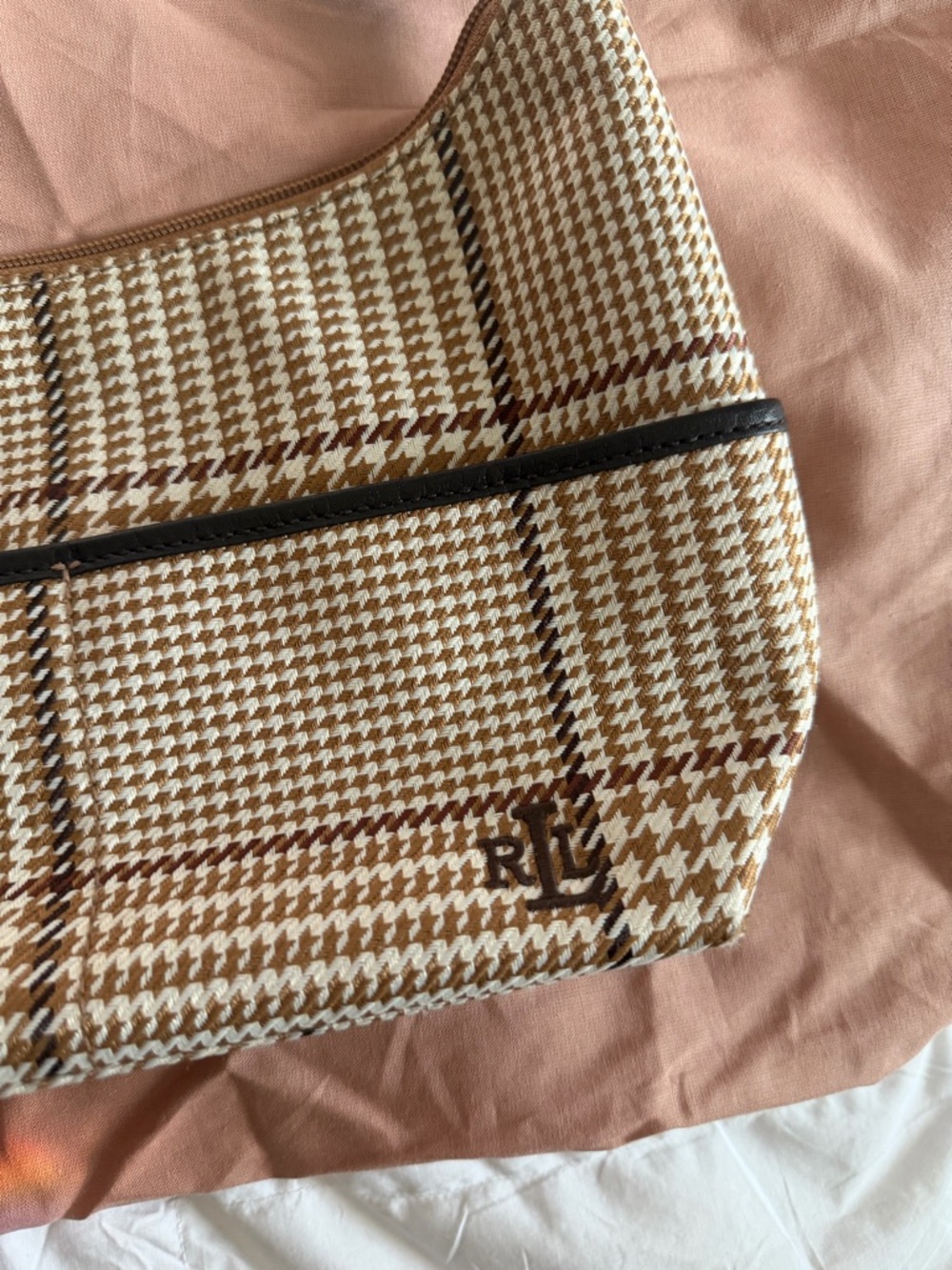 Ralph Lauren Houndstooth Shoulder Bag - Picture 2 of 5
